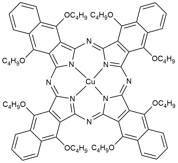 5,9,14,18,23,27,32,36-八丁氧基-2,3-萘酞菁铜