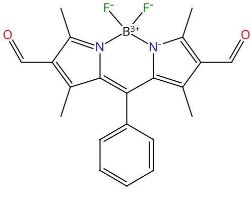 5,5-difluoro-2,8-diformyl-1,3,7,9-tetramethyl-10-phenyl-5H-dipyrrolo[1,2-c:2',1'-f][1,3,2]diazaborinin-4-ium-5-uide
