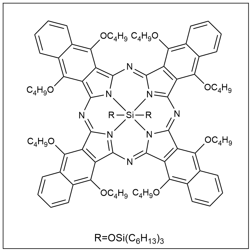 5,9,14,18,23,27,32,36-八丁氧基-2,3-萘酞菁双(三己基硅氧基)硅烷
